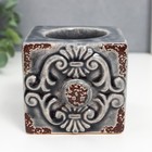 Подсвечник керамика на 1 свечу "Растительный узор" МИКС 7х9х7,5 см - фото 21705715