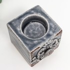 Подсвечник керамика на 1 свечу "Растительный узор" МИКС 7х9х7,5 см - фото 25513967