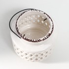 Подсвечник керамика на 1 свечу "Фонарь. Овалы и круги" МИКС 11х11,5х11,5 см - Фото 6