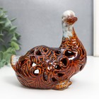 Подсвечник керамика "Утка. Растительный узор" МИКС 16,5х10,5х6,5 см - фото 23058690