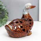 Подсвечник керамика "Утка. Растительный узор" МИКС 16,5х10,5х6,5 см - фото 23058691