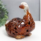Подсвечник керамика "Утка. Растительный узор" МИКС 16,5х10,5х6,5 см - фото 23058692