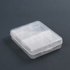 Набор баночек для декора, 12 шт, в органайзере, 8 мл, 11,5 × 9 см, цвет прозрачный - фото 21705727