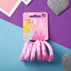 Резинка для волос "Лина" (набор 6 шт) сердечки нежность, 4 см, розовый - фото 2762776