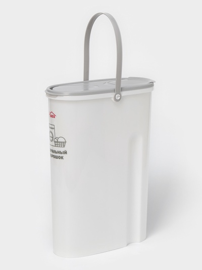 Контейнер для стирального порошка, 5 л, 11×24.6×32 см, серый