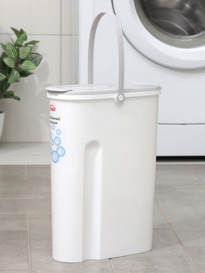 Контейнер для стирального порошка, 5 л, 11×24.6×32 см, серый