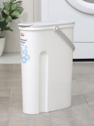 Контейнер для стирального порошка, 5 л, 11×24.6×32 см, серый