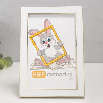 Фоторамка для фото 10×15 см Keep memories «Акварель», пластик, белый, (пластиковый экран)