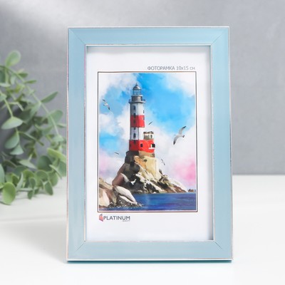 Фоторамка для фото 10×15 см Keep memories «Акварель», пластик, голубой, (пластиковый экран)