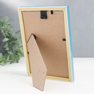 Фоторамка пластик "Акварель" 10х15 см, голубой (стекло)