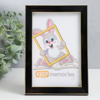 Фоторамка для фото 10×15 см Keep memories «Акварель», чёрный, (пластик)
