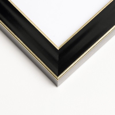 Фоторамка пластик "Акварель" 30х40 см, чёрный (стекло)