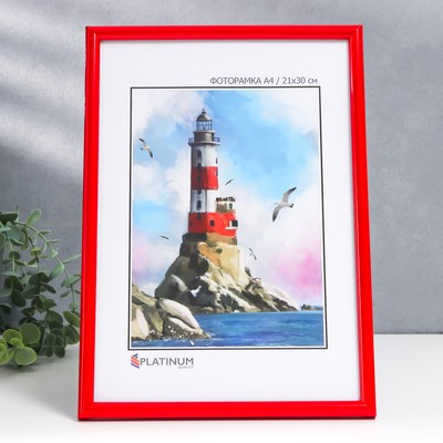 Фоторамка для фото 21×30 см Platinum «Палитра», пластик, красный