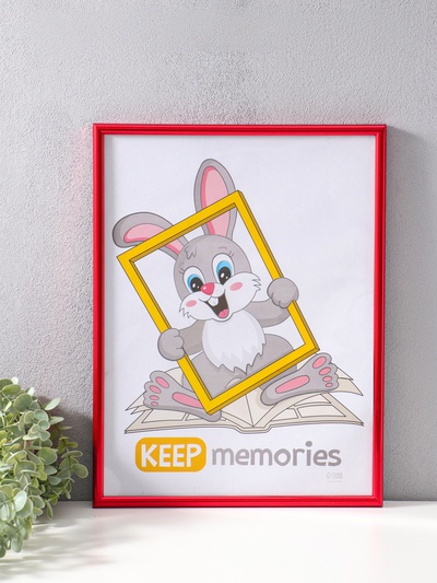 Фоторамка для фото 30×40 см Keep memories «Радуга», пластик, красный, (пластиковый экран)