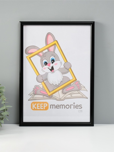 Фоторамка для фото 21×30 см Keep memories «Радуга», пластик, чёрный, (пластиковый экран)
