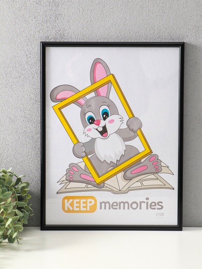 Фоторамка для фото 30×40 см «Радуга», пластик, чёрный, (пластиковый экран)