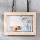 Фоторамка МДФ подвесная на цепочке "HOME" 10х15 см - фото 804957778