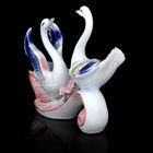 Сувенир керамика "Два лебедя на листе с цветами" 14х16,5х5,5 см - Фото 2
