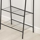 Вешалка - стойка напольная для одежды Доляна «Лофт», с двумя полками, 59×35×152 см, чёрная - Фото 3