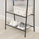 Вешалка - стойка напольная для одежды Доляна «Лофт», с двумя полками, 59×35×152 см, чёрная - Фото 6