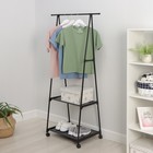 Вешалка - стойка напольная для одежды LaDо́m «Лофт», с двумя полками, 55×45×157 см, чёрная - Фото 1