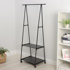 Вешалка - стойка напольная для одежды LaDо́m «Лофт», с двумя полками, 55×45×157 см, чёрная - Фото 2