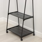 Вешалка - стойка напольная для одежды LaDо́m «Лофт», с двумя полками, 55×45×157 см, чёрная - Фото 3