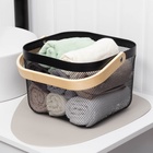 Корзинка универсальная LaDо́m, квадратная, с ручкой, 24.5×24.5×18 см, чёрная - Фото 2