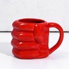 Кружка керамическая Real man, 500 мл, цвет красный - Фото 3