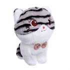 Мягкая игрушка «Полосатая кошка», цвета МИКС - фото 6663460
