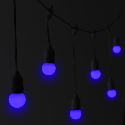 Лампа светодиодная Luazon Lighting, G45, Е27, 1.5 Вт, для белт-лайта, набор 20 штук, свечение синее