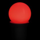 Лампа светодиодная Luazon Lighting, G45, Е27, 1.5 Вт, для белт-лайта, красная, наб 20 шт - фото 6663666