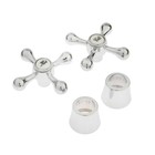 Комплект маховиков ZEIN Z101, для кран-букс со штоком на 20 шлицов, цинк, 2шт, хром 9145010