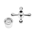 Комплект маховиков ZEIN Z101, для кран-букс со штоком на 20 шлицов, цинк, 2шт, хром 9145010