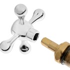 Комплект маховиков ZEIN Z101, для кран-букс со штоком на 20 шлицов, цинк, 2шт, хром 9145010