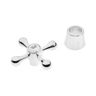 Комплект маховиков ZEIN Z201, для кран-букс со штоком на 24 шлица, цинк, 2 шт., хром 9145014