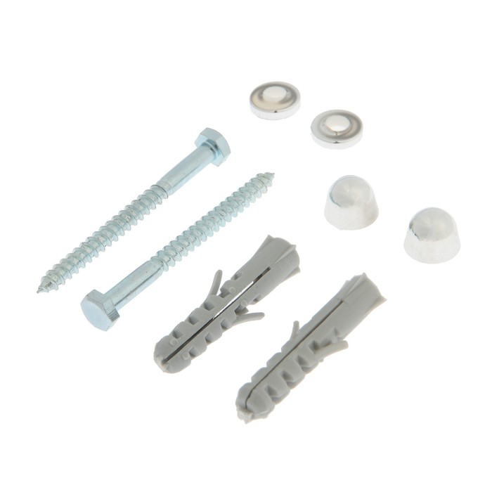 Крепление унитаза к полу, хромированные колпачки - Фото 1