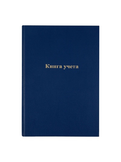 Книга учета, 96 листов, обложка бумвинил, блок газетный, клетка, синяя