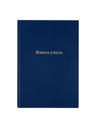 Книга учета, 96 листов, обложка бумвинил, блок газетный, клетка, синяя - Фото 2