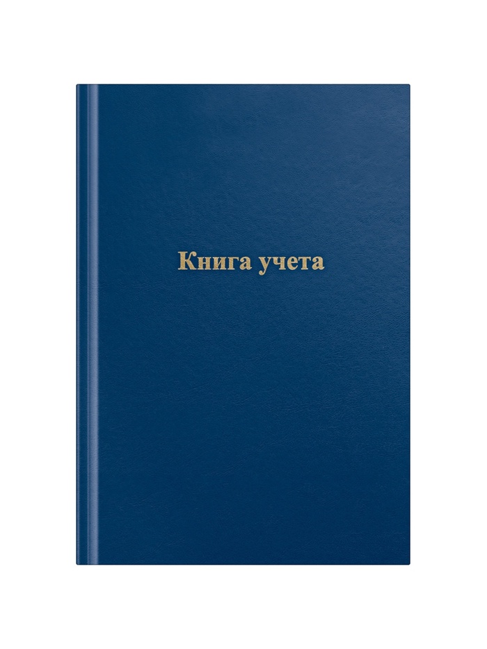Книга учета OfficeSpace, А4, 96 л., клетка, 200×290 мм, бумвинил, синий, блок офсетный - Фото 1