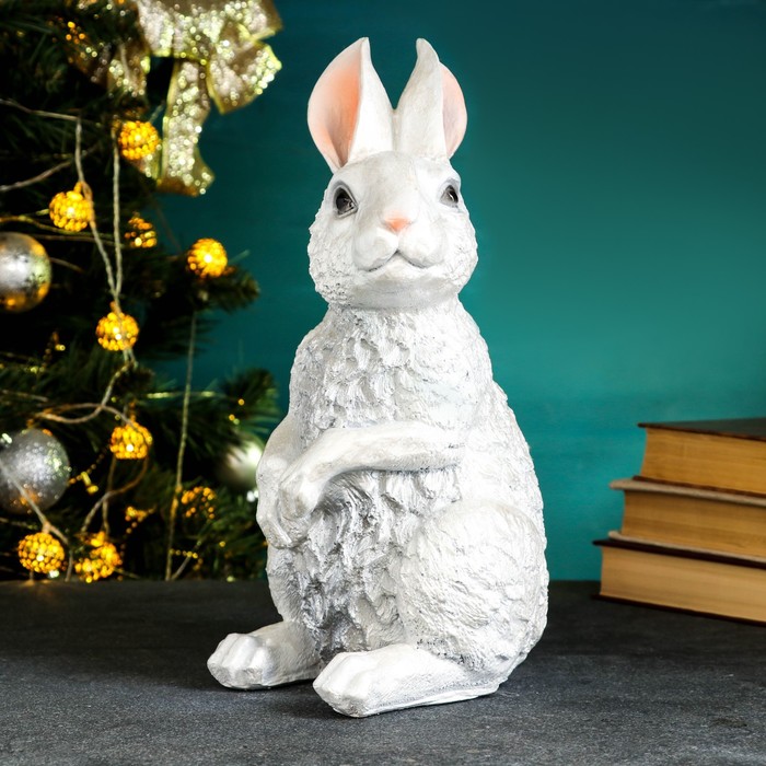 Садовая фигура "Заяц зимний" 33х16см - Фото 1