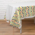 Скатерть одноразовая на стол «Цветные горошки», 108 х 180 см - Фото 2
