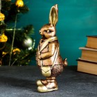 Фигура "Кролик джентельмен с книжкой" бронза, 22х11см - фото 7300788