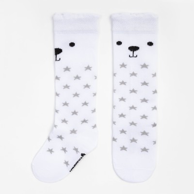 Гольфы детские Крошка Я «Мишка» 10-12 см, белый