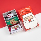 Набор детских новогодних носков KAFTAN «Дед Мороз» 3 пары, размер 14-16 - фото 22997857