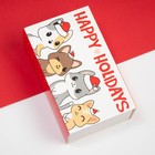 Набор новогодних детских носков KAFTAN «Новогодние котики» 3 пары, размер 18-20 - фото 30796189