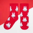 Набор новогодних детских носков KAFTAN «Зайка» 3 пары, размер 14-16 - Фото 4