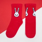 Набор новогодних детских носков KAFTAN «Зайчик» 3 пары, размер 18-20 - Фото 5