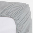 Простыня на резинке Этель 140х200х25, цвет светло-серый, 100% хлопок, бязь 125г/м2 - Фото 3