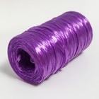 Пряжа "Для вязания мочалок" 100% полипропилен 300м/75±10 гр в форме цилиндра (баклажан) - Фото 3